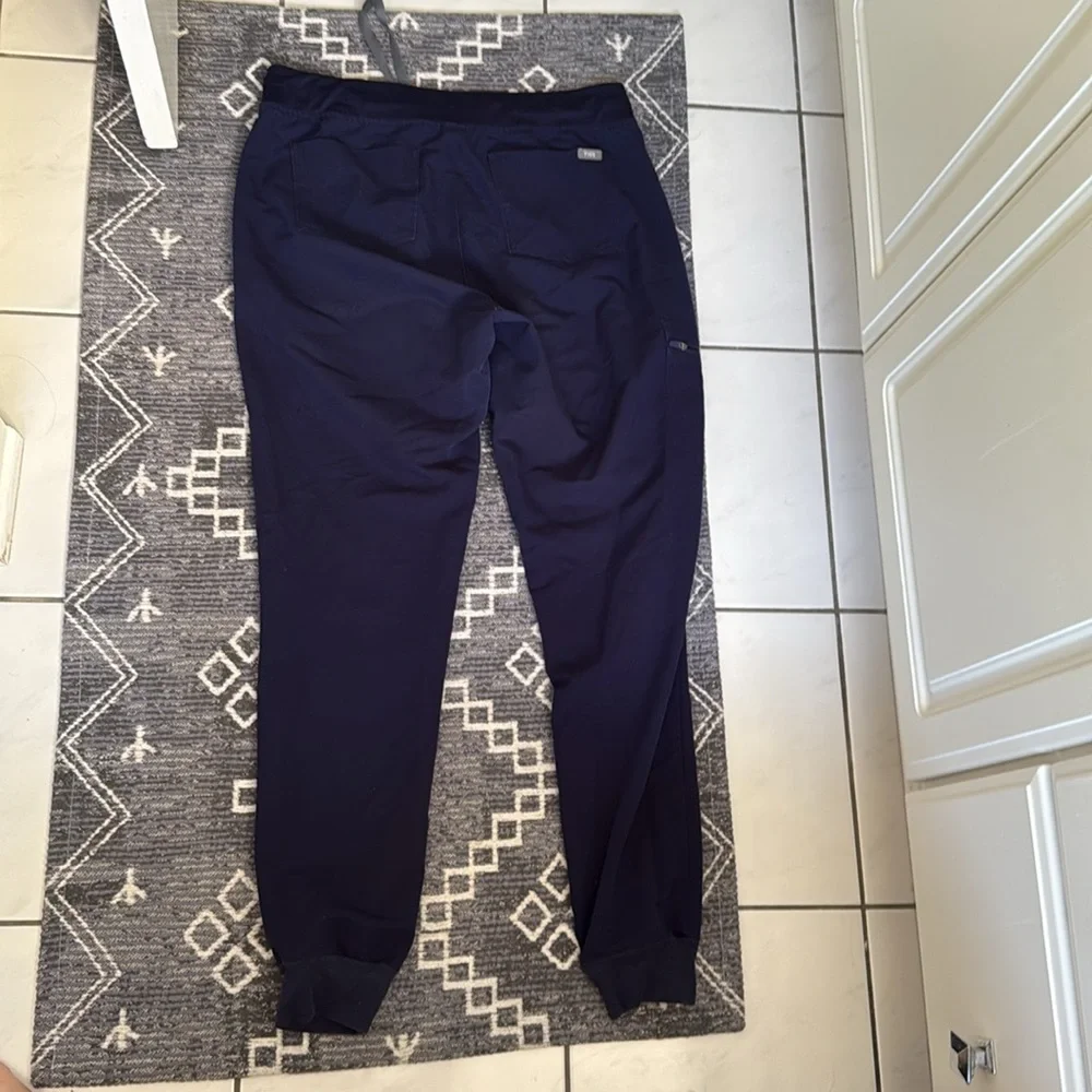 Figs Tansen Navy Blue Jogger Scrub Bottoms Tall Version